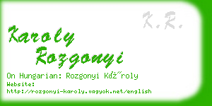 karoly rozgonyi business card